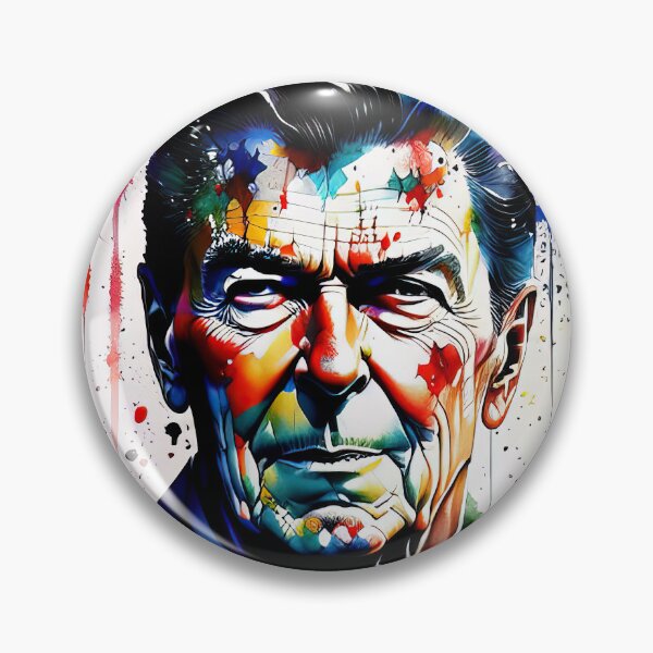 Item preview, Ronald Reagan portrait in watercolor designed and sold by IkonixArt.
