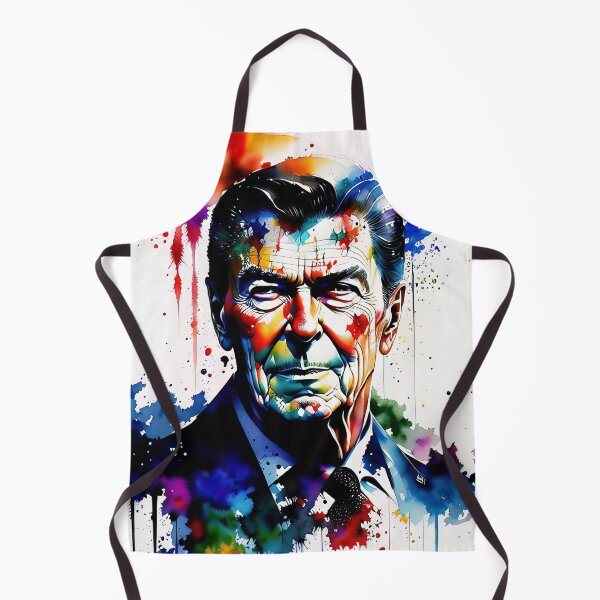 Item preview, Ronald Reagan portrait in watercolor designed and sold by IkonixArt.