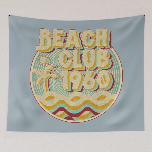 Item preview, vintage retro beach club 70s 1960 with spirale turqoise designed and sold by lordcobra.