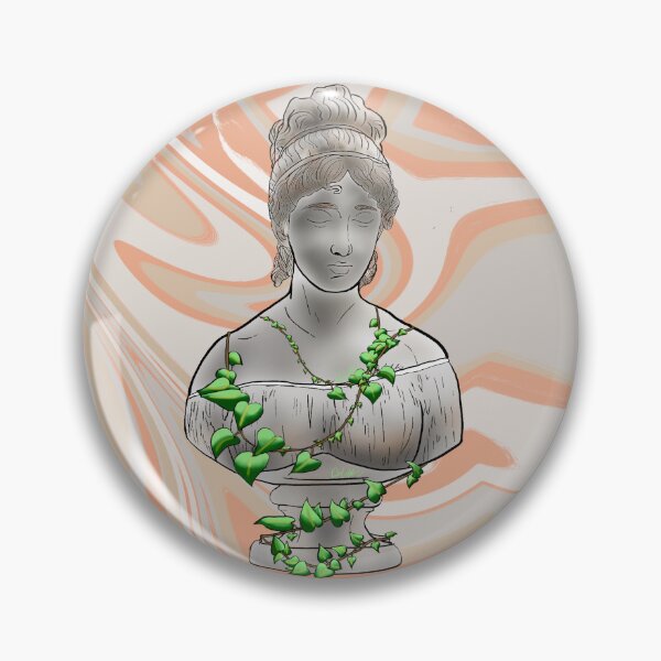Item preview, Greek Goddess Statue Bust with Vines Print (tan) designed and sold by delliesdoodles.