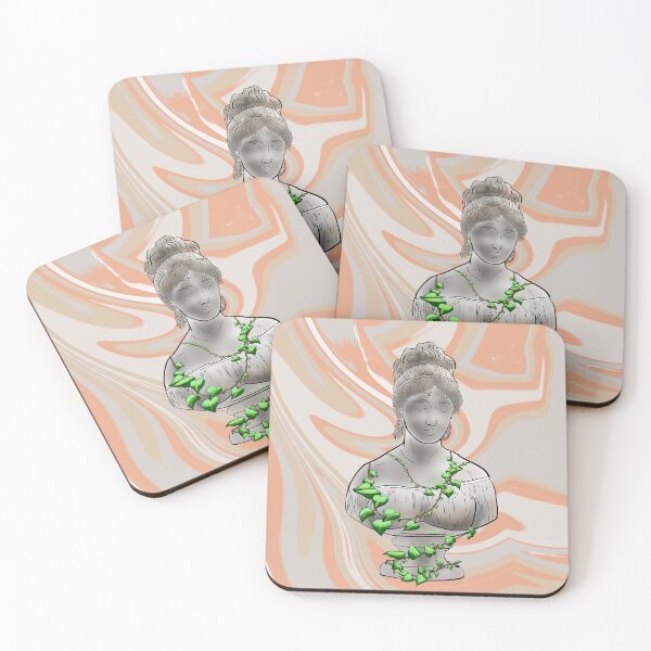 Item preview, Greek Goddess Statue Bust with Vines Print (tan) designed and sold by delliesdoodles.