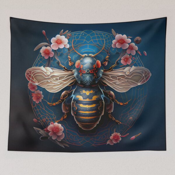 Item preview, Colorful bee tapestry designed and sold by Designs by Sean Z.