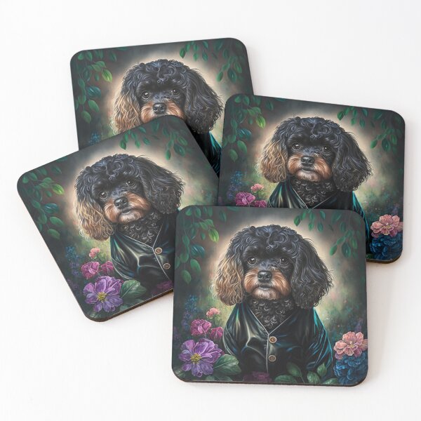 Item preview, Cavoodle With Flowers designed and sold by Nocturne  Paws.