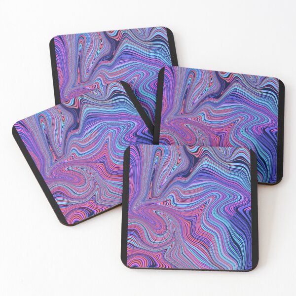 Item preview, Psychedelic Vintage Marble Swirl in Neon Blues, Pinks, Purples and Oranges designed and sold by LivChrisDesigns.