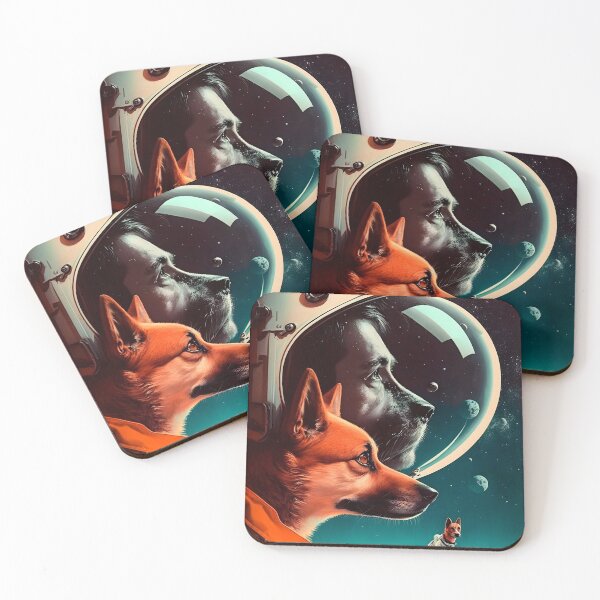 Item preview, Space Conquest - Astronauts Man & Dog Fantastic Retro designed and sold by AIWanderer.