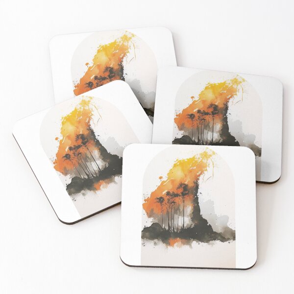 Item preview, Hawaii Volcanoes National Park Boho Watercolor Arch designed and sold by PikoApparel.