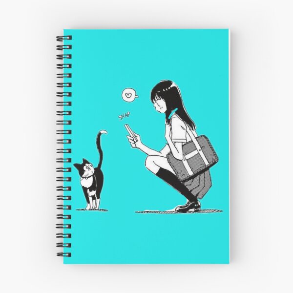 Item preview, Cat and black white anime girl japanese with flowers next to what designed and sold by MONSTOY.