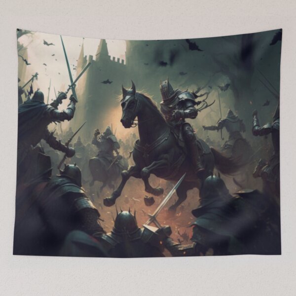 Item preview, Medieval Knight Horseback Epic Battle - Fantasy Art designed and sold by FantasyFusion.