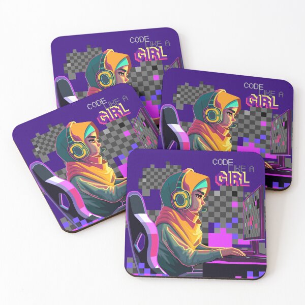 Item preview, Muslim girl gamer or streamer in a hijab designed and sold by Ekaterina Glazkova.