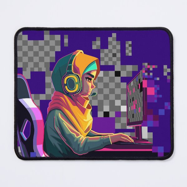 Item preview, Muslim girl gamer or streamer in a hijab designed and sold by Ekaterina Glazkova.