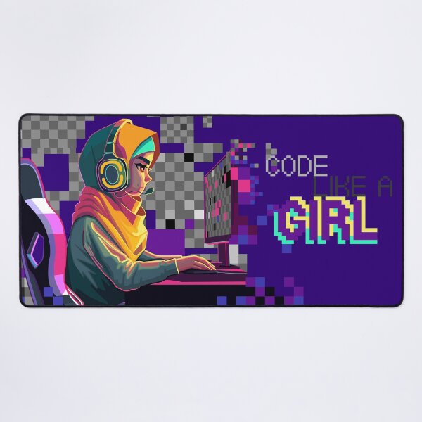 Item preview, Muslim girl gamer or streamer in a hijab designed and sold by Ekaterina Glazkova.
