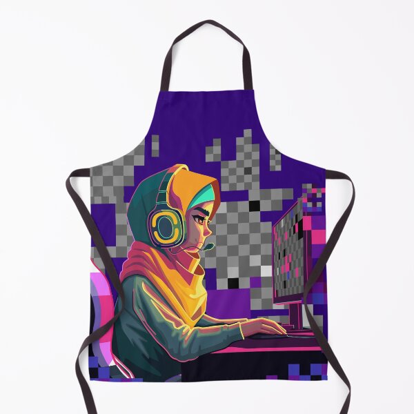 Item preview, Muslim girl gamer or streamer in a hijab designed and sold by Ekaterina Glazkova.