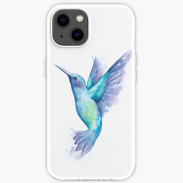 Hummingbird in Inks iPhone Soft Case