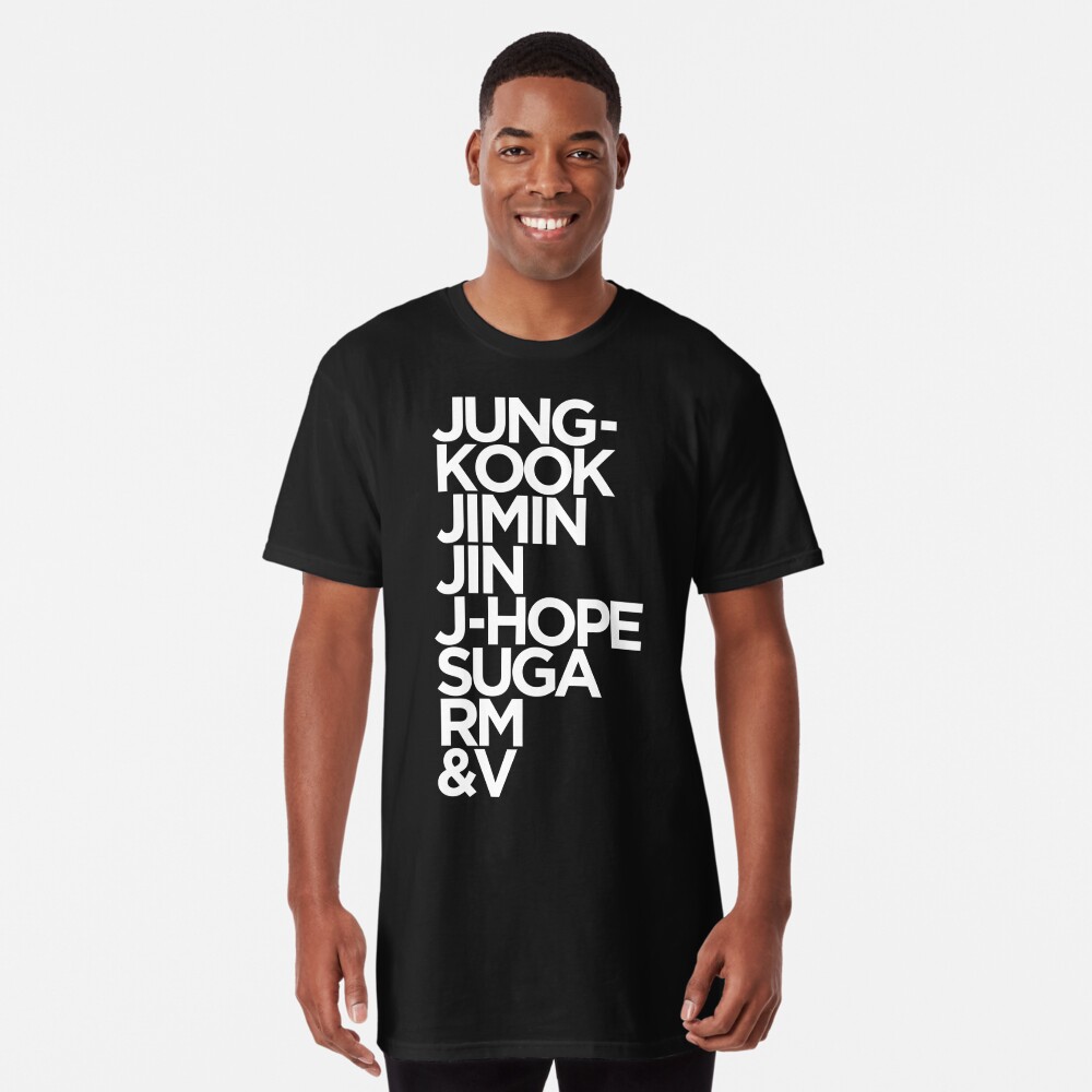Camiseta Unisex KPOP BTS Bangtan Fans Manga Corta Blusa Suga Jin Jimin Jung Kook J-Jope Camisetas Casual Impresión Tops 