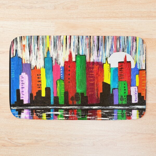 Item preview, City Reflection Original Painting  designed and sold by RagWeasel.