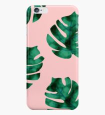 Tropical fern leaves on peach iPhone 6 Case
