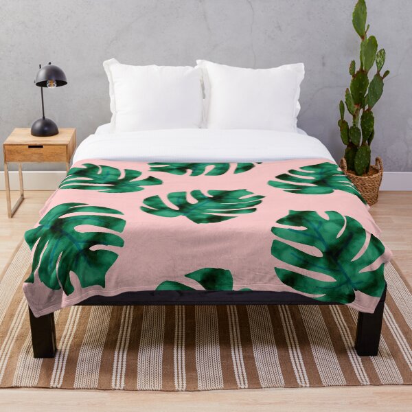 Item preview, Tropical fern leaves on peach designed and sold by peggieprints.