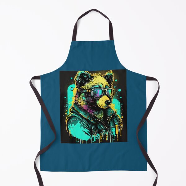 Item preview, Retrowave Malinois Panda Bear with Glasses designed and sold by WilWestGirlz.