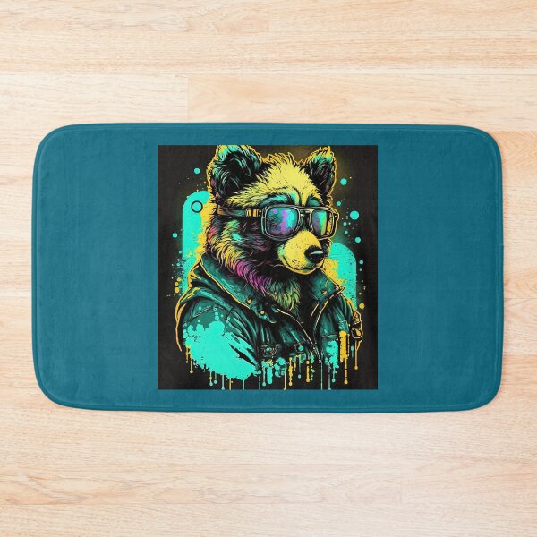 Item preview, Retrowave Malinois Panda Bear with Glasses designed and sold by WilWestGirlz.