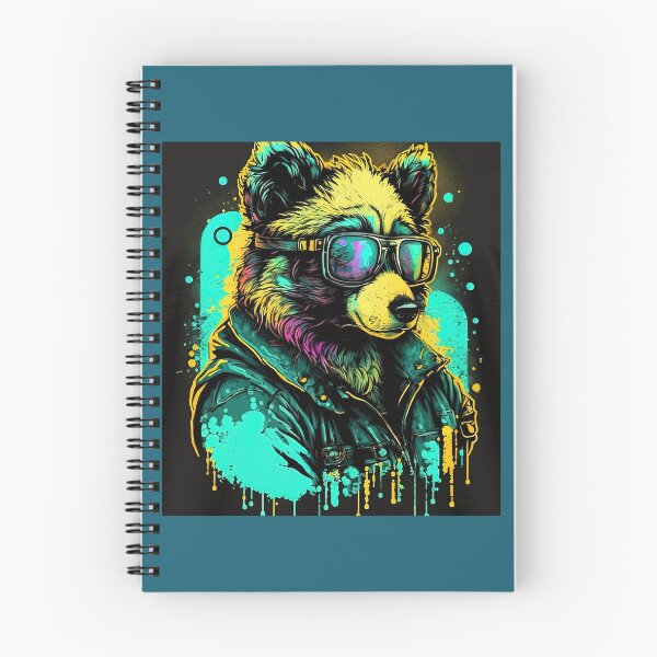 Item preview, Retrowave Malinois Panda Bear with Glasses designed and sold by WilWestGirlz.
