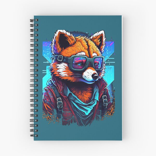 Item preview, Retrowave Malinois Red Panda with Glasses designed and sold by WilWestGirlz.