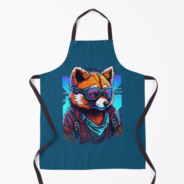 Item preview, Retrowave Malinois Red Panda with Glasses designed and sold by WilWestGirlz.