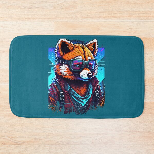 Item preview, Retrowave Malinois Red Panda with Glasses designed and sold by WilWestGirlz.