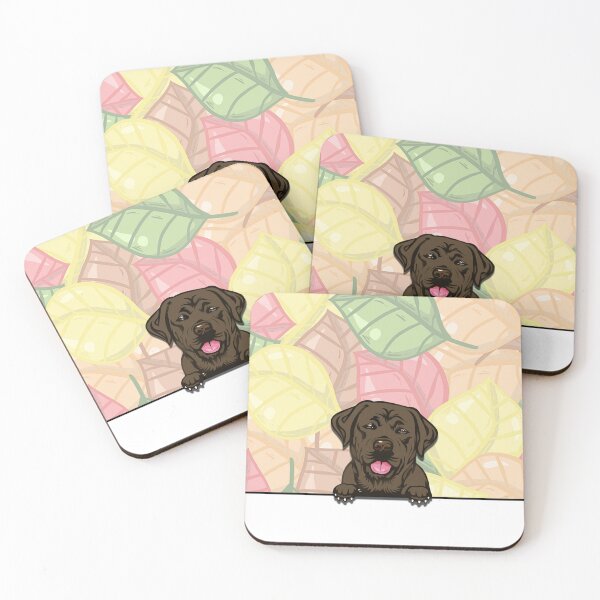 Item preview, Cute chocolate labrador peeking dog designed and sold by TheresPawprints.