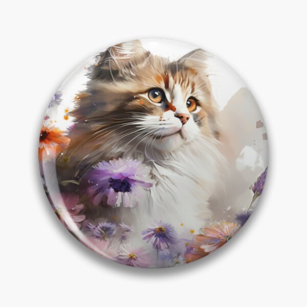 Item preview, Cuadro al óleo GATO Y FLORES designed and sold by Lobory.