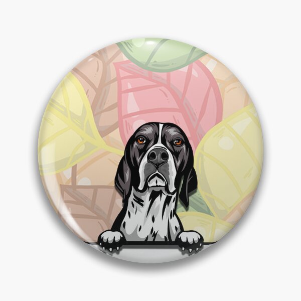 Item preview, Cute English Pointer peeking dog designed and sold by TheresPawprints.