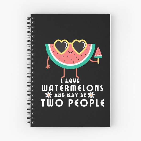 Item preview, I Love Watermelon and May be Two People Funny Typography Quote designed and sold by thedazzlingmonk.