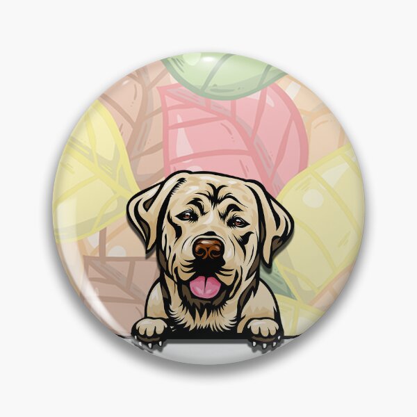 Item preview, Cute Golden Labrador peeking dog designed and sold by TheresPawprints.