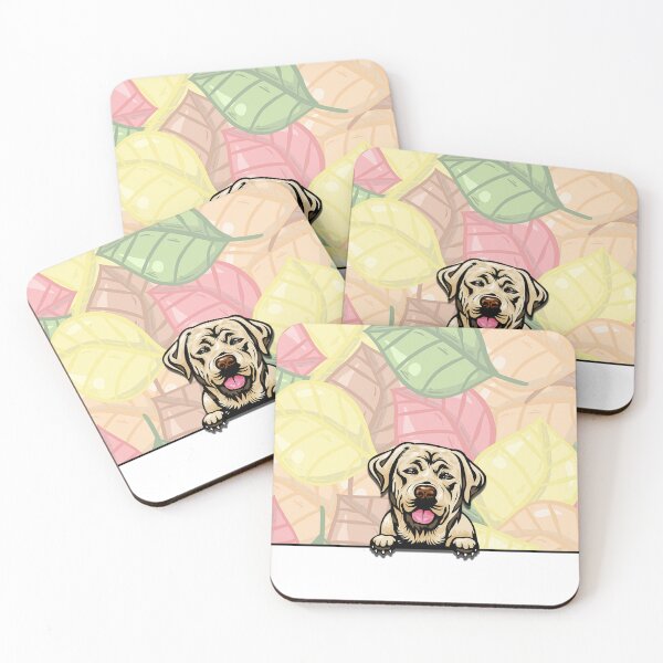 Item preview, Cute Golden Labrador peeking dog designed and sold by TheresPawprints.