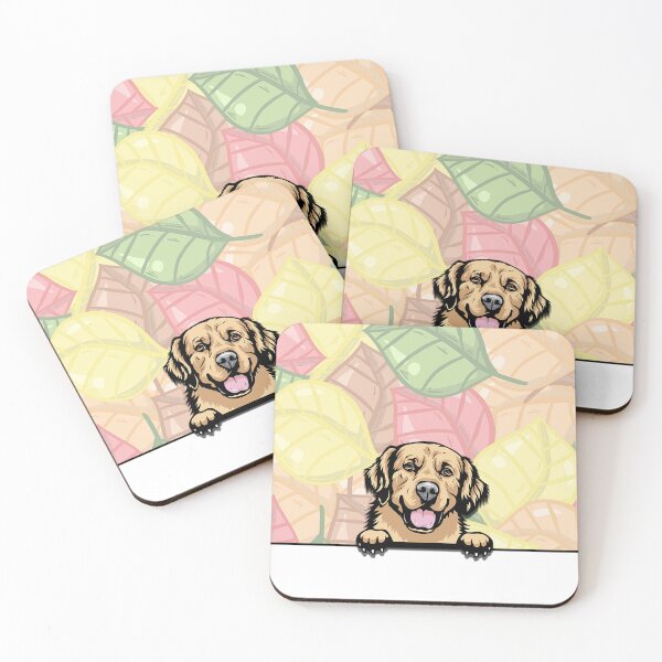 Item preview, Cute Golden Retreiver peeking dog designed and sold by TheresPawprints.