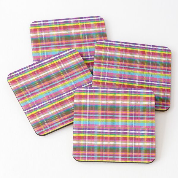 Artikelvorschau, Rosa, grüner, gelber und roter Karomuster Tartan entworfen und verkauft von Apkdesigner.