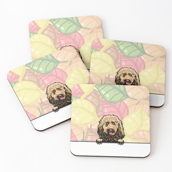 Item preview, Cute Goldendoodle peeking dog designed and sold by TheresPawprints.