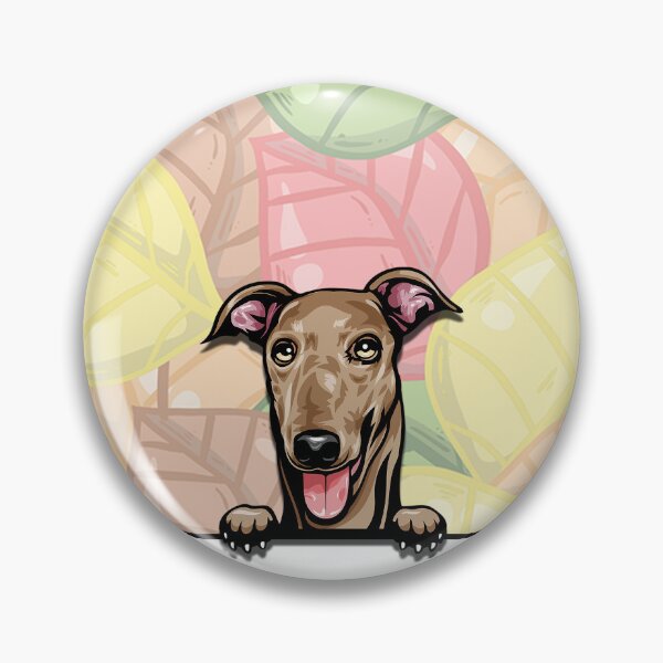 Item preview, Cute Greyhound peeking dog designed and sold by TheresPawprints.