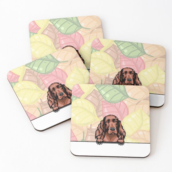 Item preview, Cute Irish Setter peeking dog designed and sold by TheresPawprints.