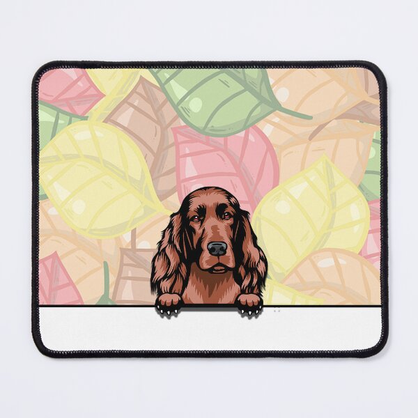 Item preview, Cute Irish Setter peeking dog designed and sold by TheresPawprints.