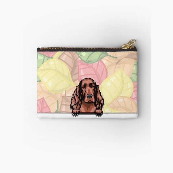 Item preview, Cute Irish Setter peeking dog designed and sold by TheresPawprints.
