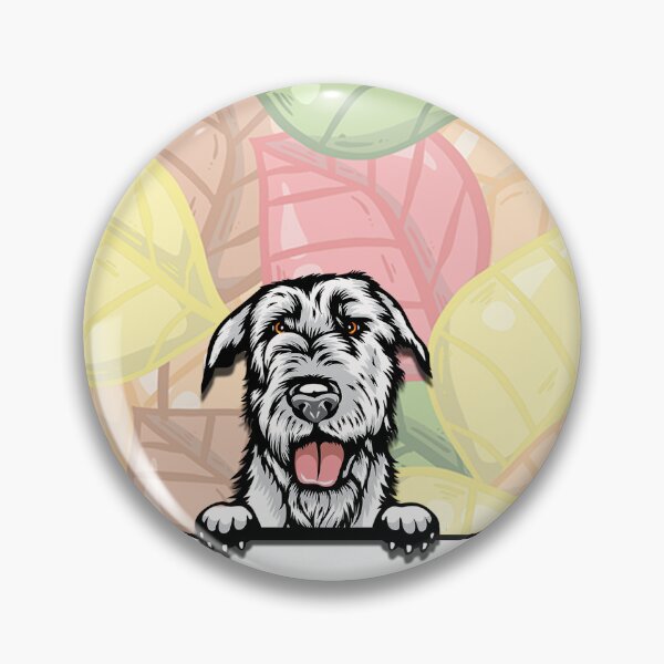 Item preview, Cute Irish Wolfhound peeking dog designed and sold by TheresPawprints.