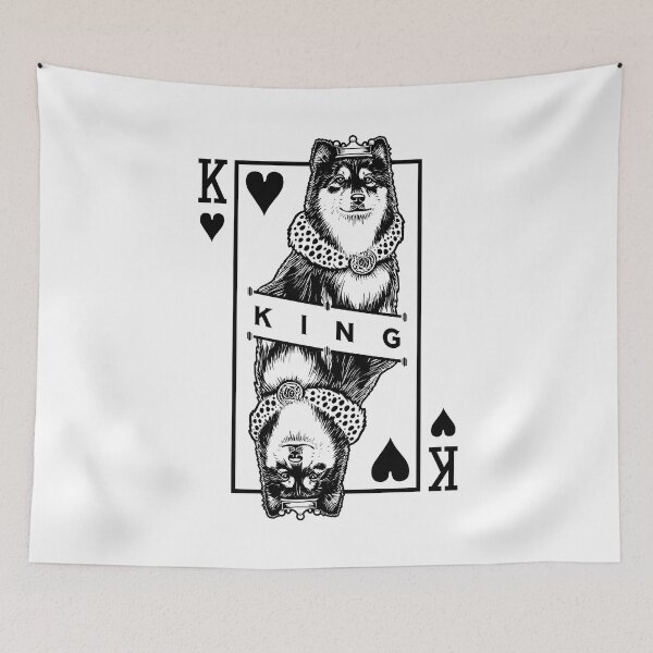 Item preview, Finnish Lapphund King Of Hearts Funny Dog Lover Pop Art designed and sold by GrandeDuc.