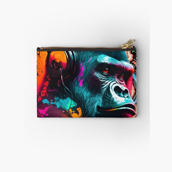 Item preview, Silver back king gorilla with headphones  designed and sold by Brushpalette888.
