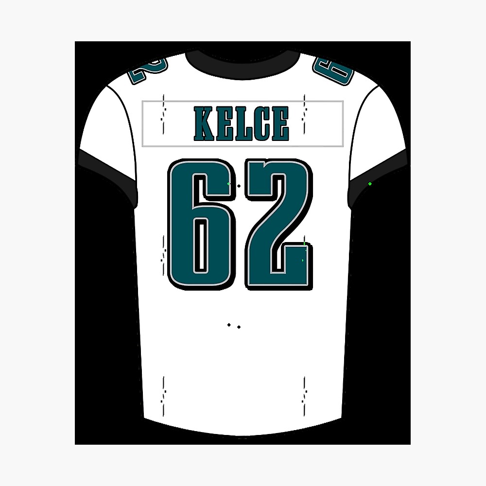 Jason Kelce Away Jersey Poster for Sale by designsheaven