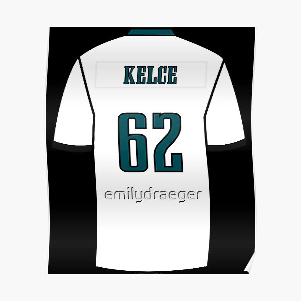 Jason Kelce Away Jersey Poster for Sale by designsheaven