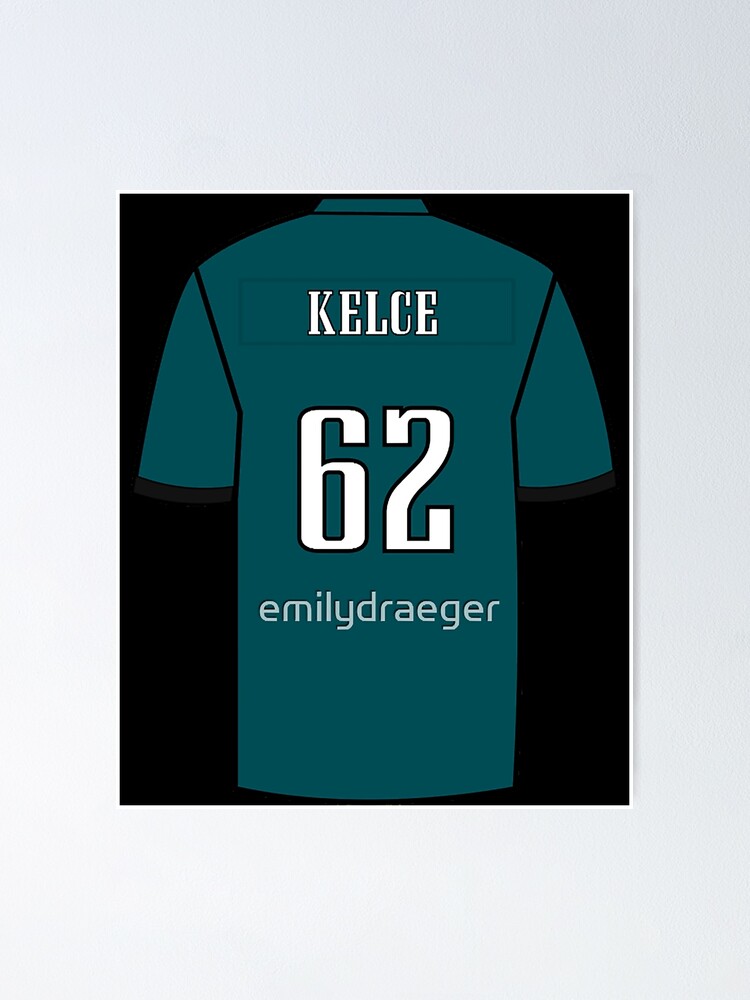 Jason Kelce Home Jersey Poster for Sale by designsheaven