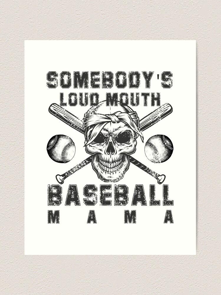 Mothers Day Loud Mouth Baseball Auntie