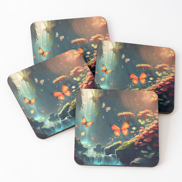 Item preview, Magical Butterflies Valley by the Waterfall M1 designed and sold by Goddess888.
