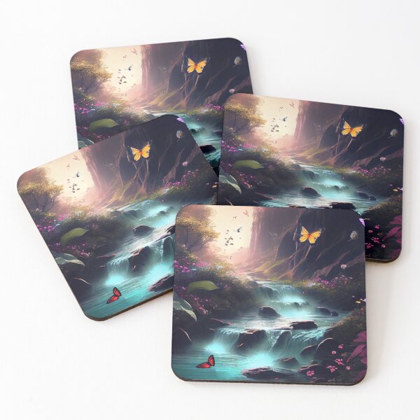 Item preview, Magical Butterflies Valley by the Waterfall M7 designed and sold by Goddess888.