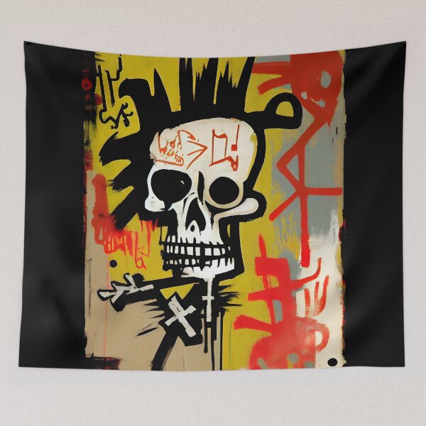 Item preview, Skull Graffiti Abstract Symphony - Neo Expressionism Graffiti Fusion Artwork designed and sold by ZickDezine.